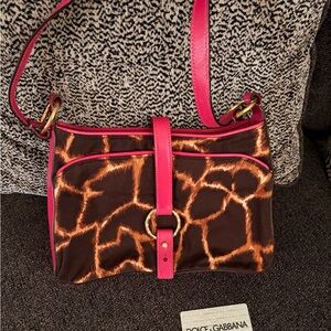 Dolce & Gabbana Brown and Pink Shoulder Bag